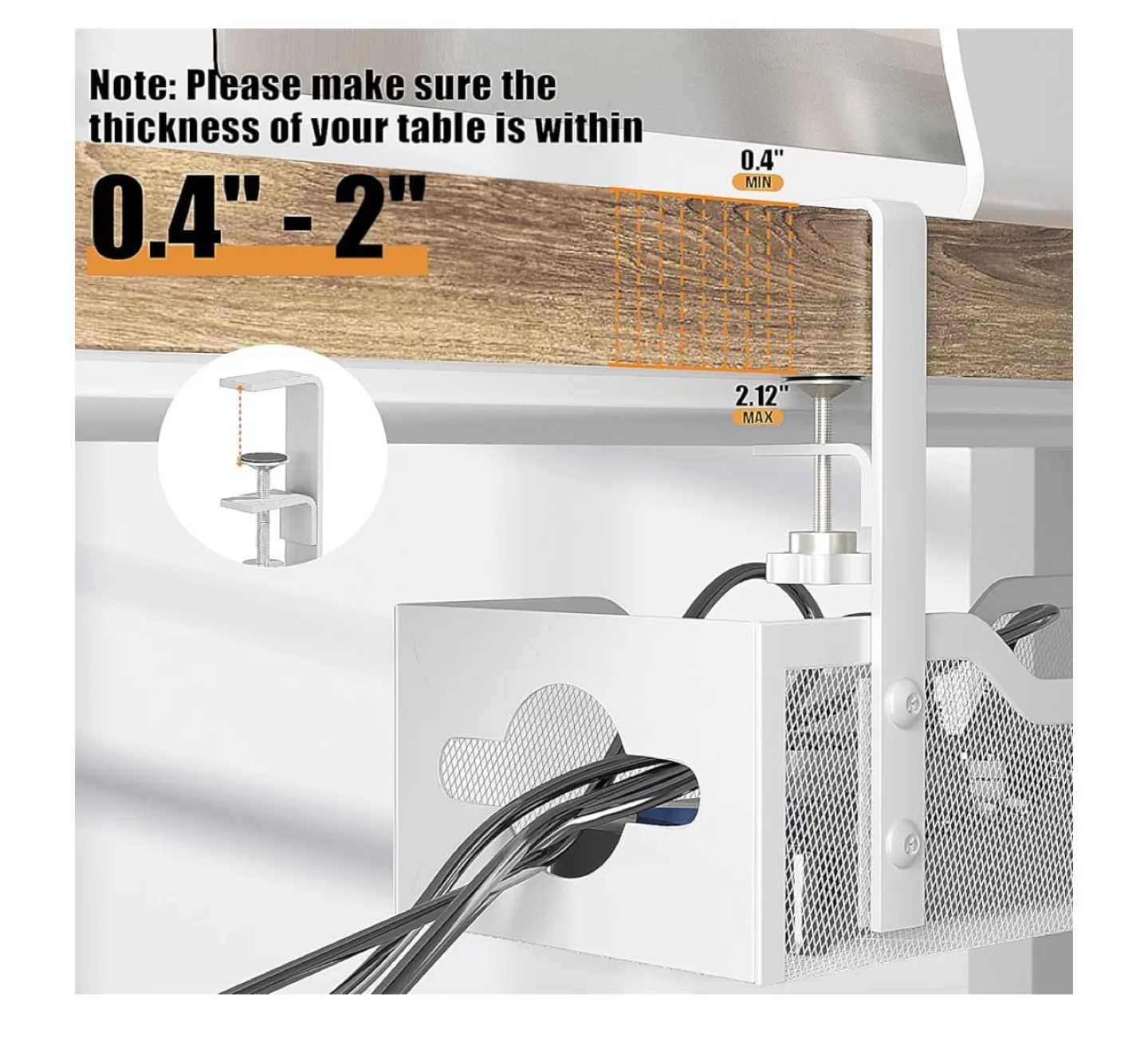 Under Desk Cable Management Tray image indicator(3)