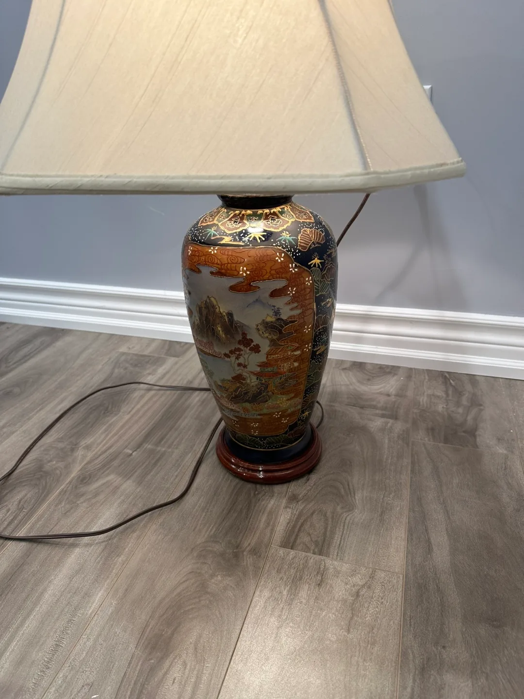 Vintage Asian Table Lamp Porcelain image indicator(5)