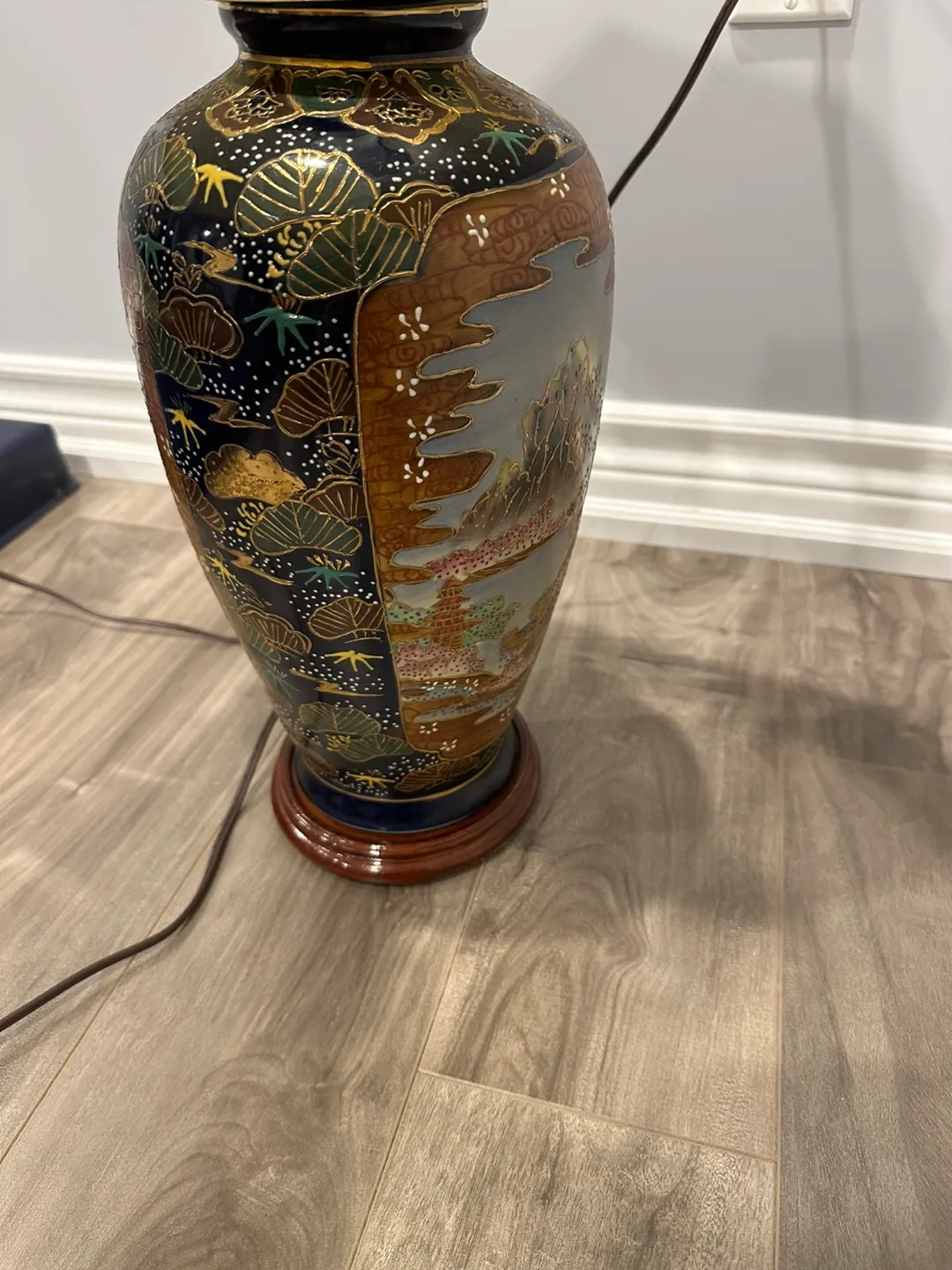 Vintage Asian Table Lamp Porcelain image indicator(4)