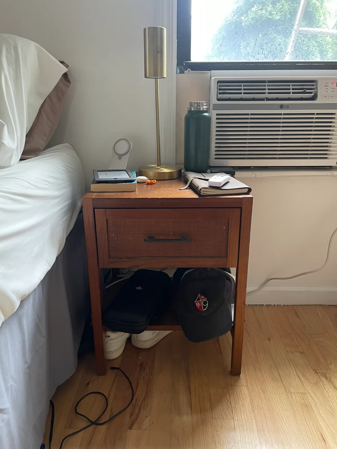 Wood Nightstand with Drawer thumbnail
