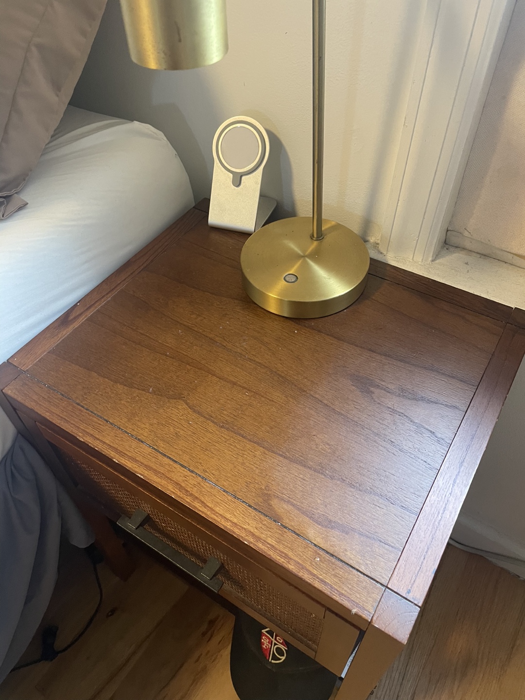 Wood Nightstand with Drawer - photo 2