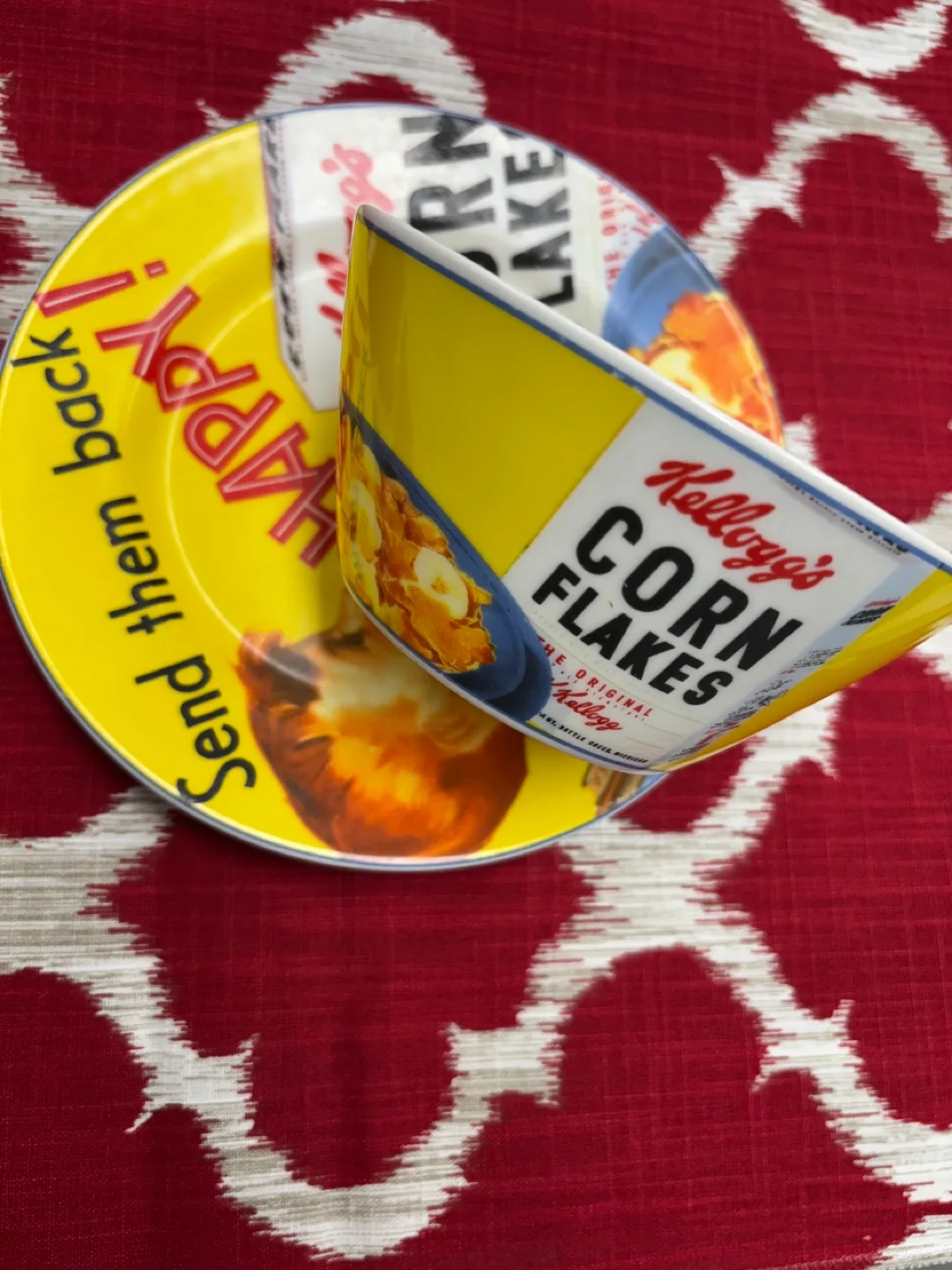 Vintage Kellogg's Corn Flakes Bowl & Plate Set thumbnail
