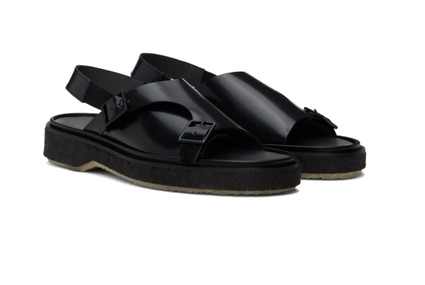 Men's Black Leather Sandals - Size 9 - $120 image indicator(2)