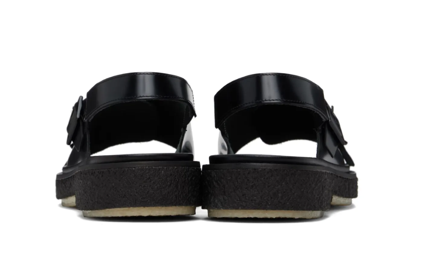 Men's Black Leather Sandals - Size 9 - $120 image indicator(4)