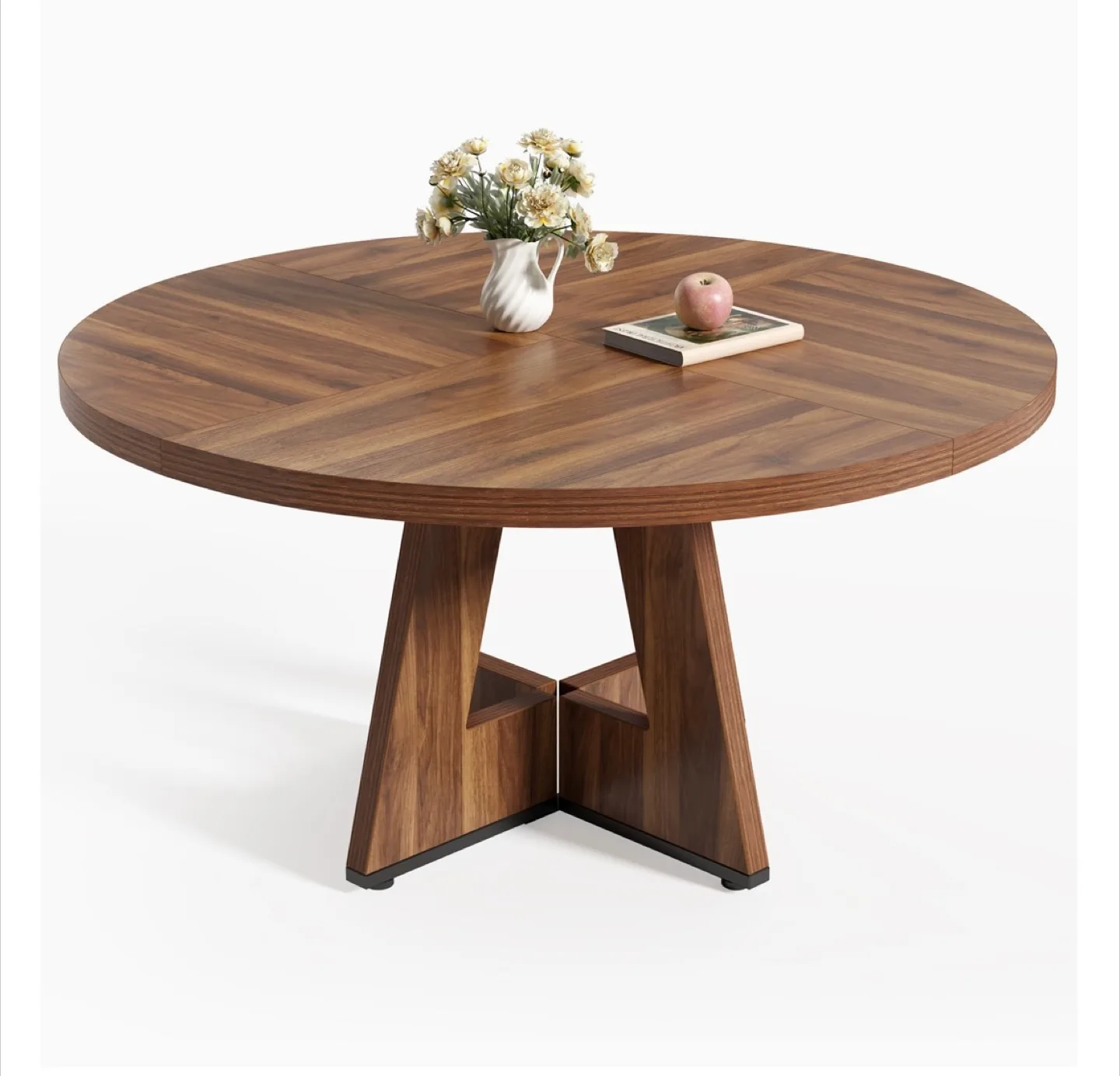 🥕Round Wooden Dining Table (GRAY color) image indicator(6)