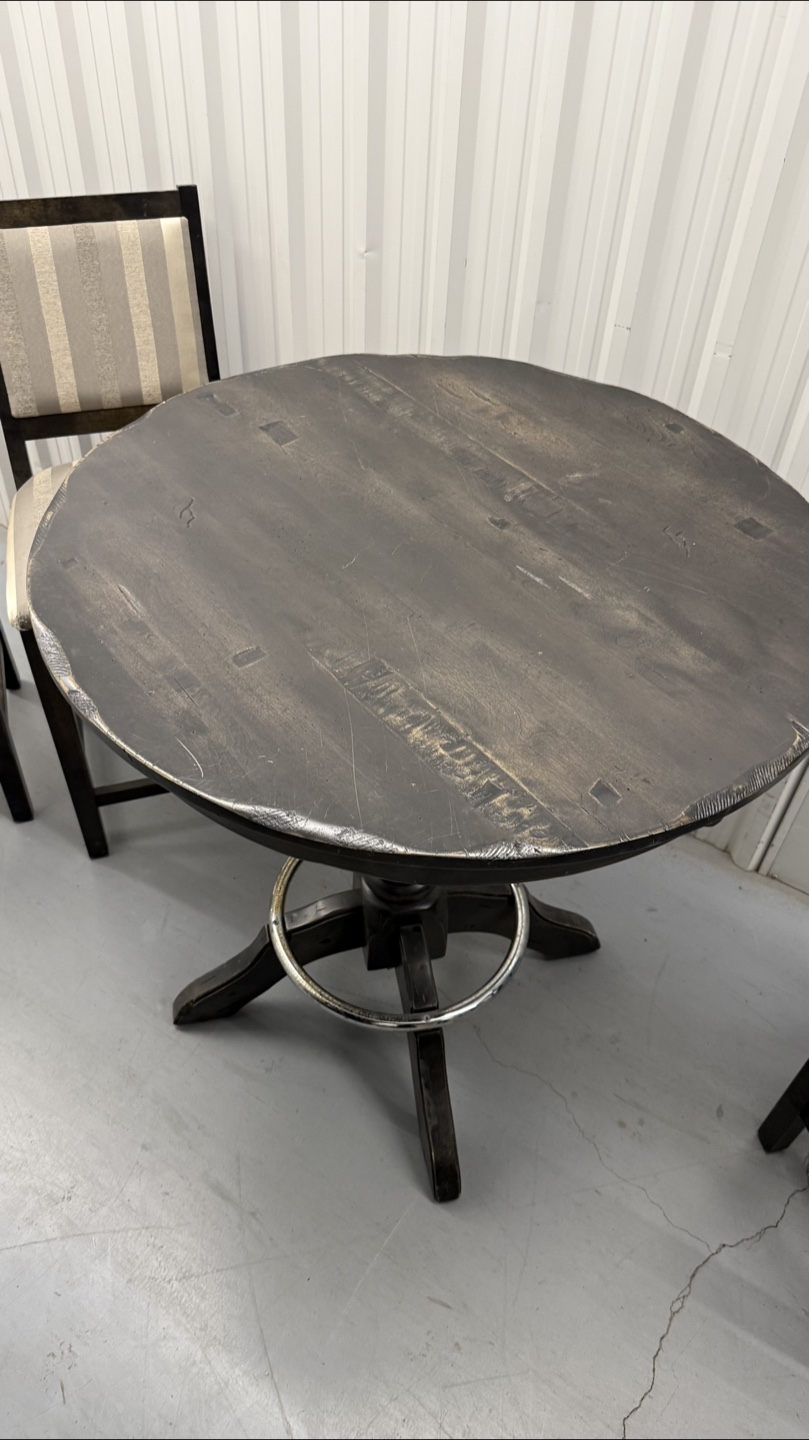 Round Bar Table - Dark Wood - photo 3