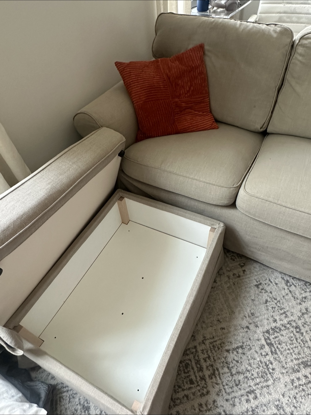 IKEA Sectional Sofa with Ottoman - photo 2