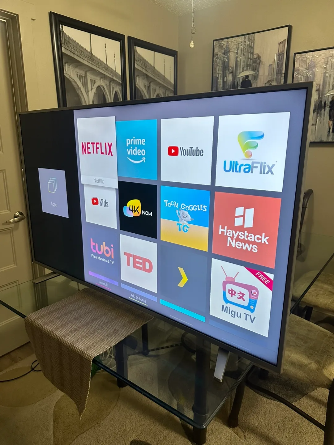 55-inch 4K UHD Smart TV is in pristine, like-new condition. thumbnail