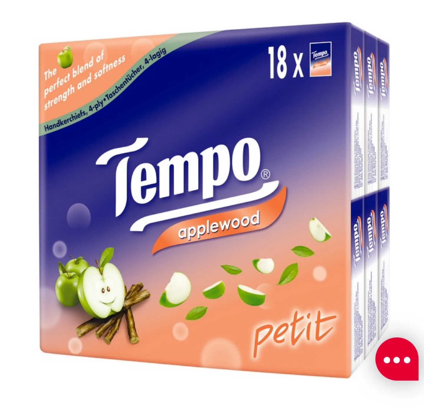 🌸🍏 Tempo 4-Ply Pocket Tissues x2 Packs 🔥 thumbnail