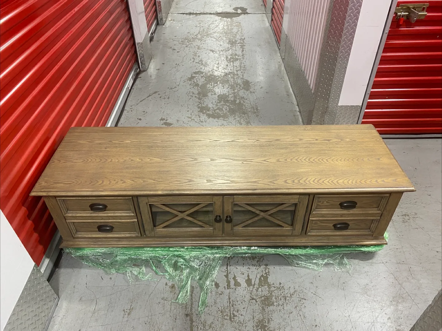 Rustic Style Wood TV Storage Cabinet image indicator(2)