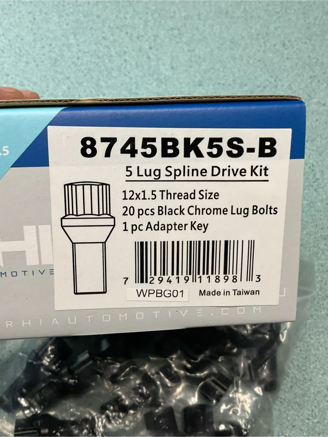 Rhino Automotive 8745BK5S-B Lug Spline Driv VM e Kit image indicator(6)