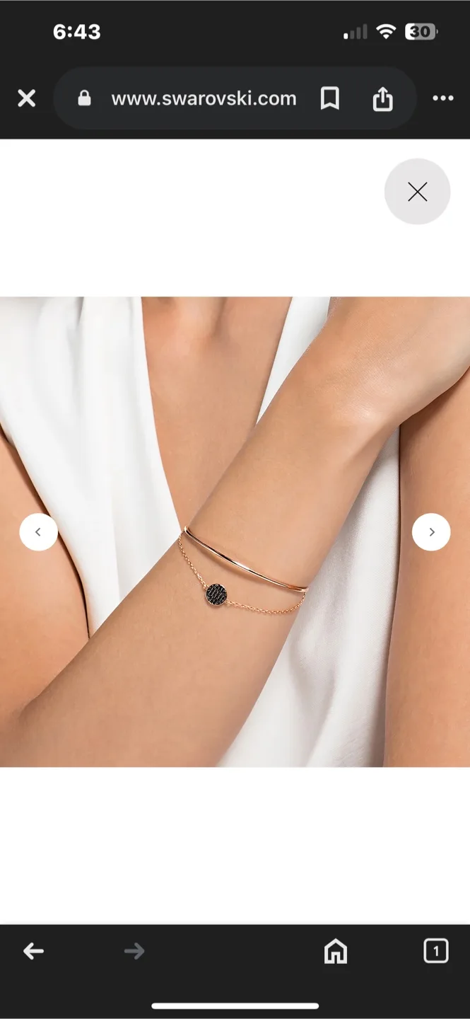 Swarovski Sublima Bangle Bracelet, Rose Gold image indicator(4)