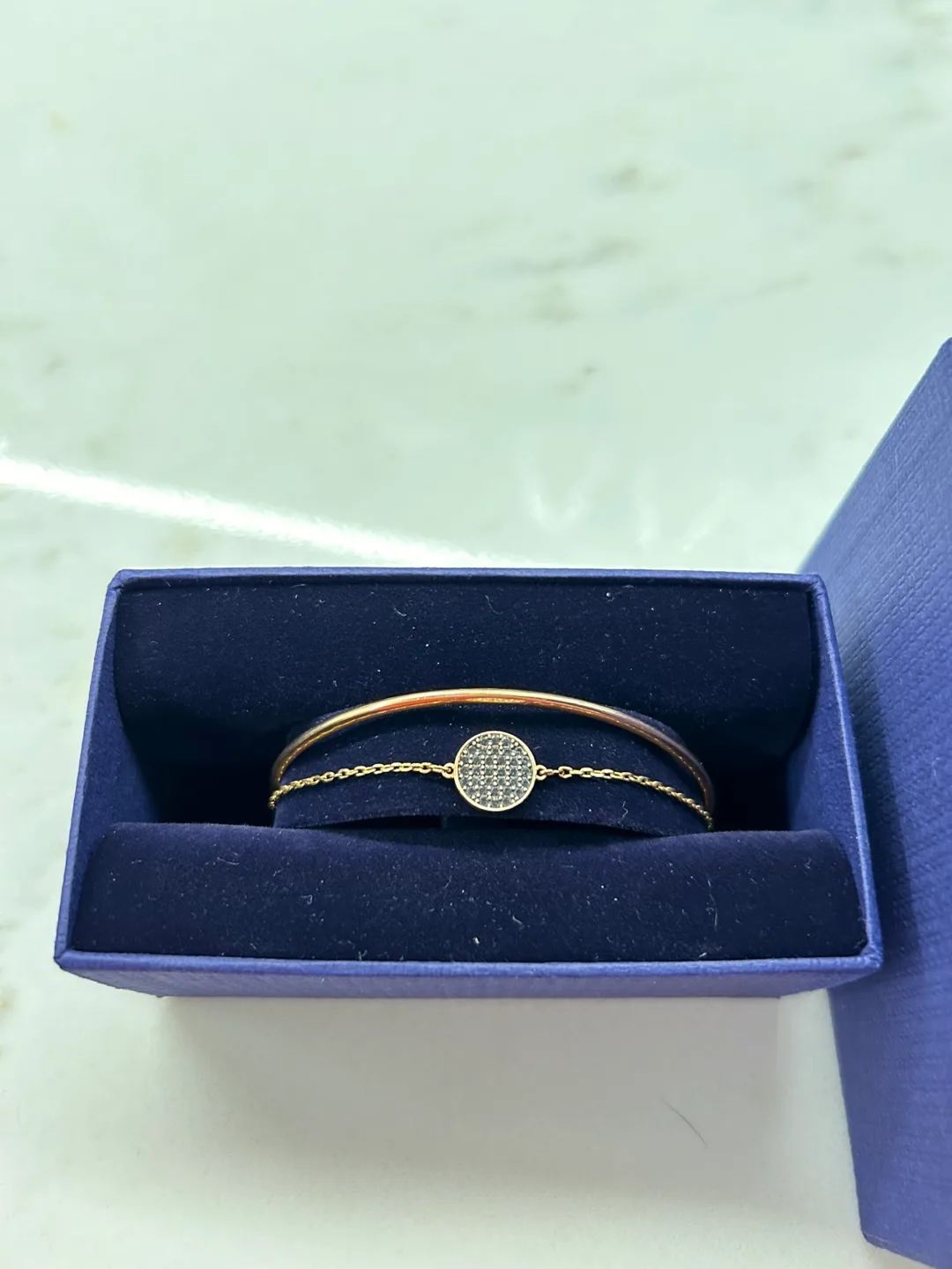 Swarovski Sublima Bangle Bracelet, Rose Gold image indicator(2)