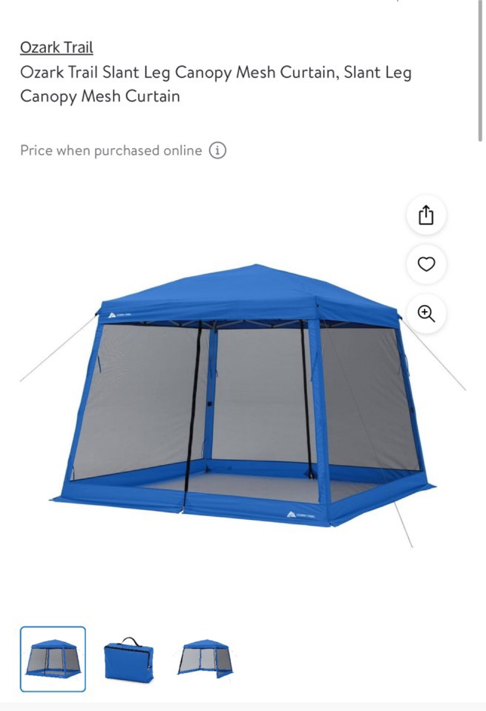 Ozark Trail Slant Leg Canopy with Mesh Curtain - photo 5