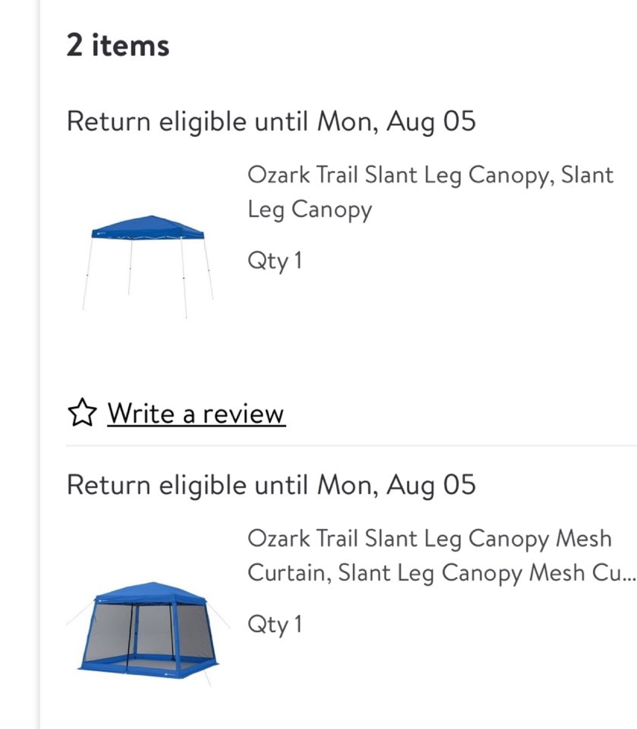 Ozark Trail Slant Leg Canopy with Mesh Curtain - photo 4