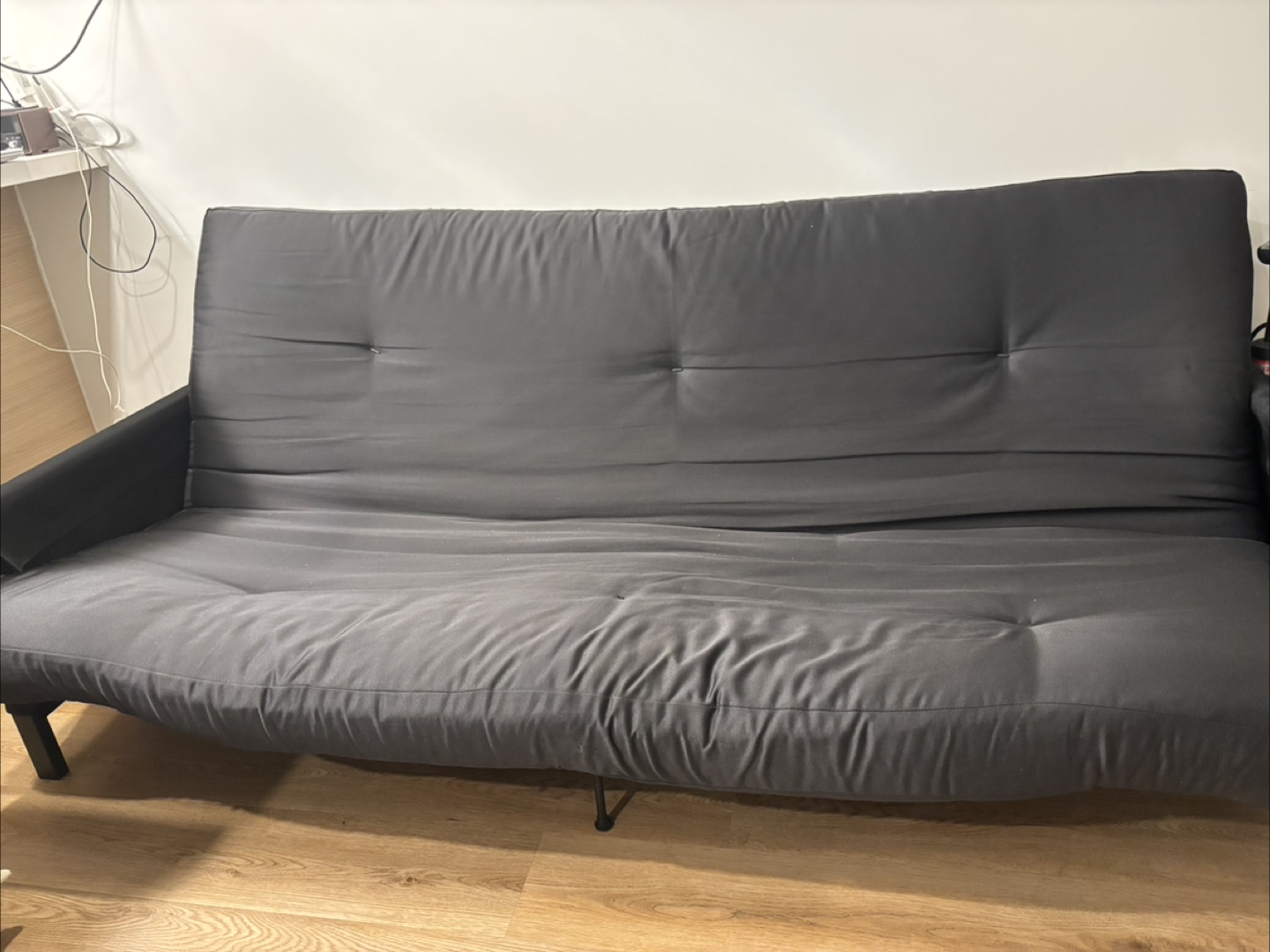 Black metal arm sofa bad - photo 4