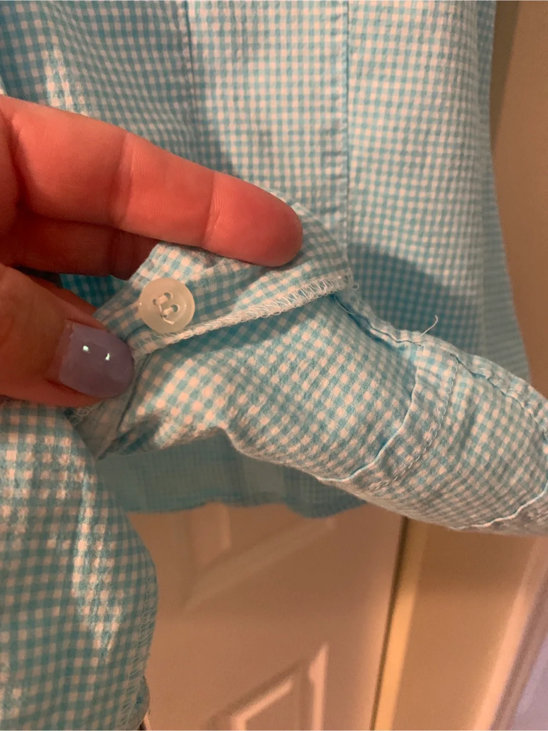 Harve Benard Blue Gingham Blouse image indicator(5)