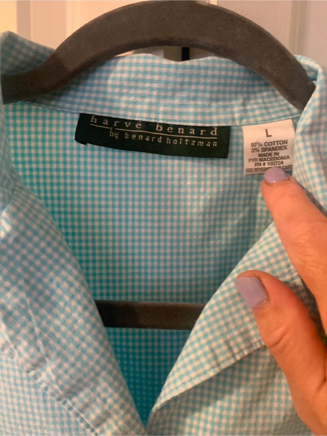 Harve Benard Blue Gingham Blouse image indicator(2)