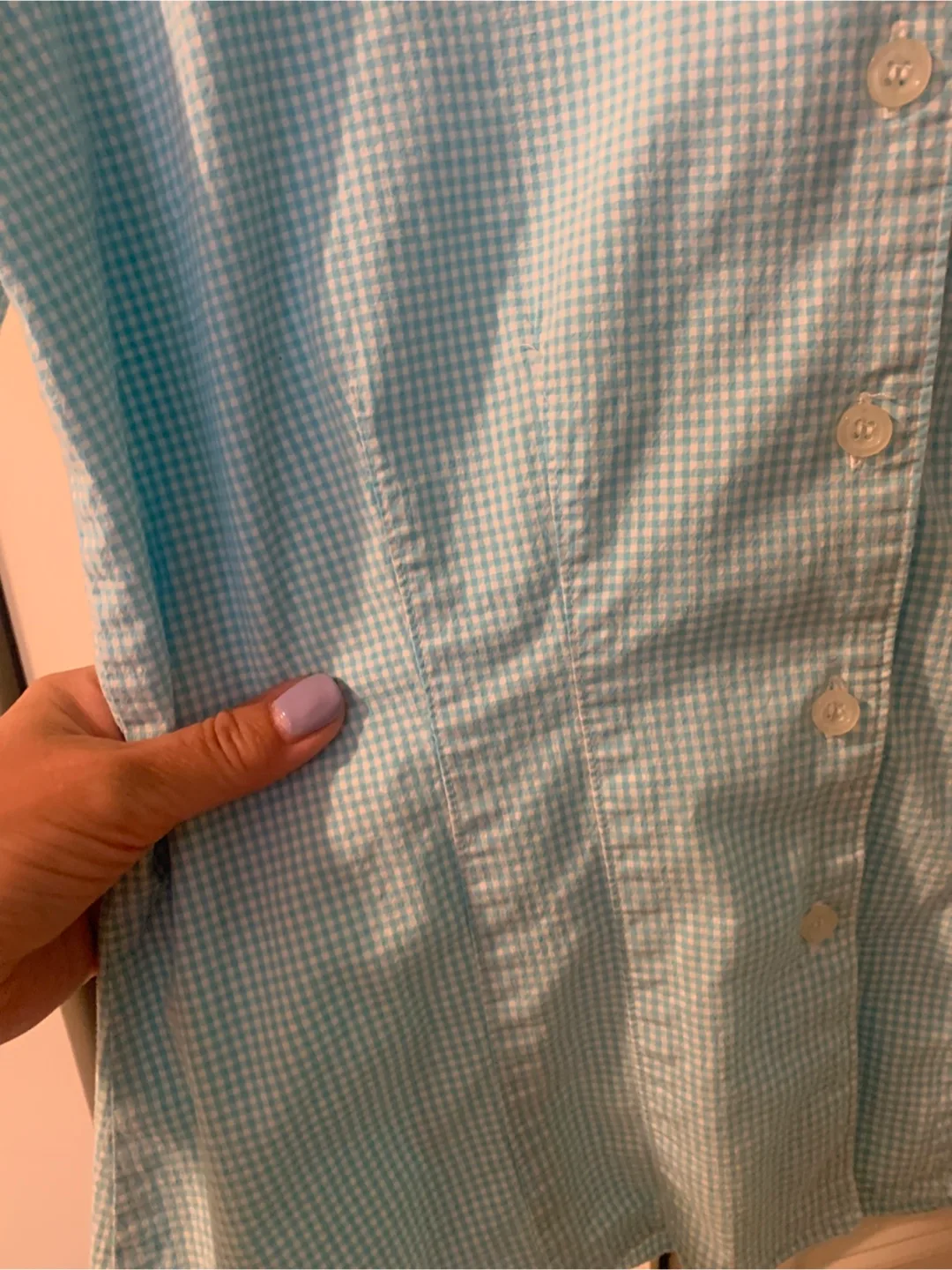 Harve Benard Blue Gingham Blouse image indicator(4)