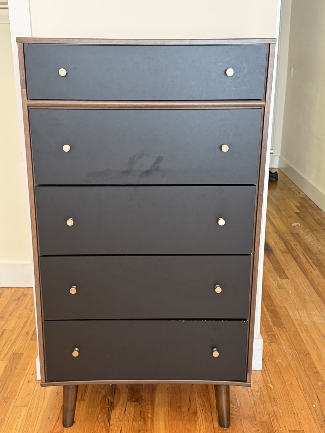 Modern 6-Drawer Dresser - Black & Wood - photo 2