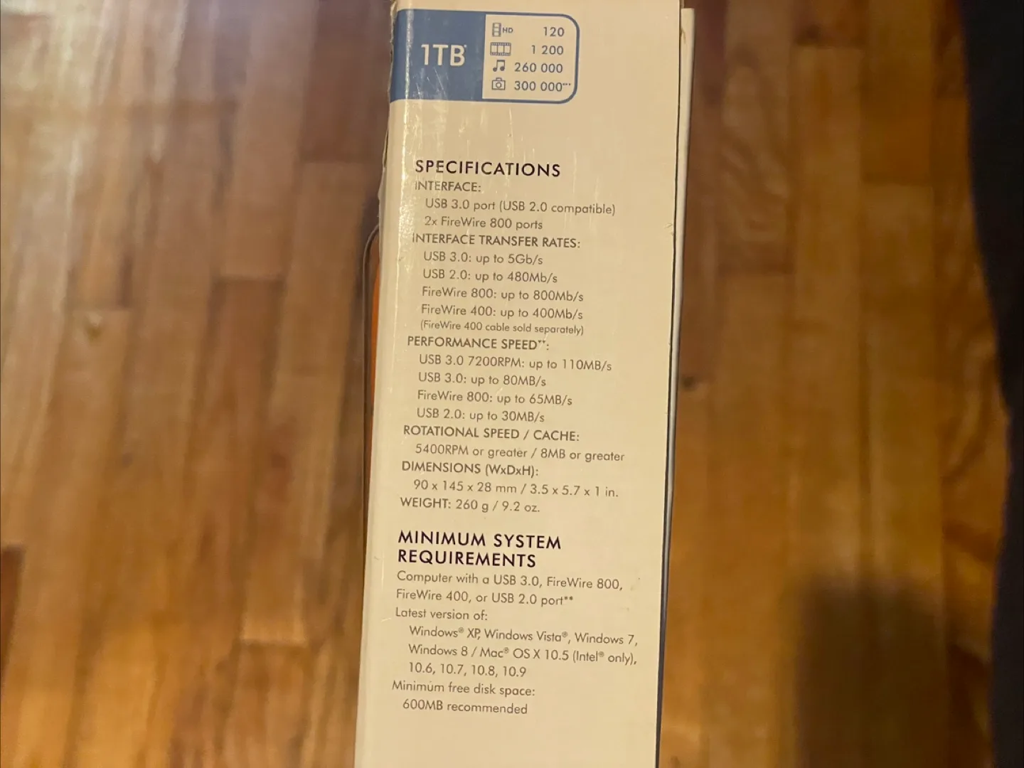 Lacie 1 TB Rugged Mini USB 3.0 Hard drive image indicator(3)