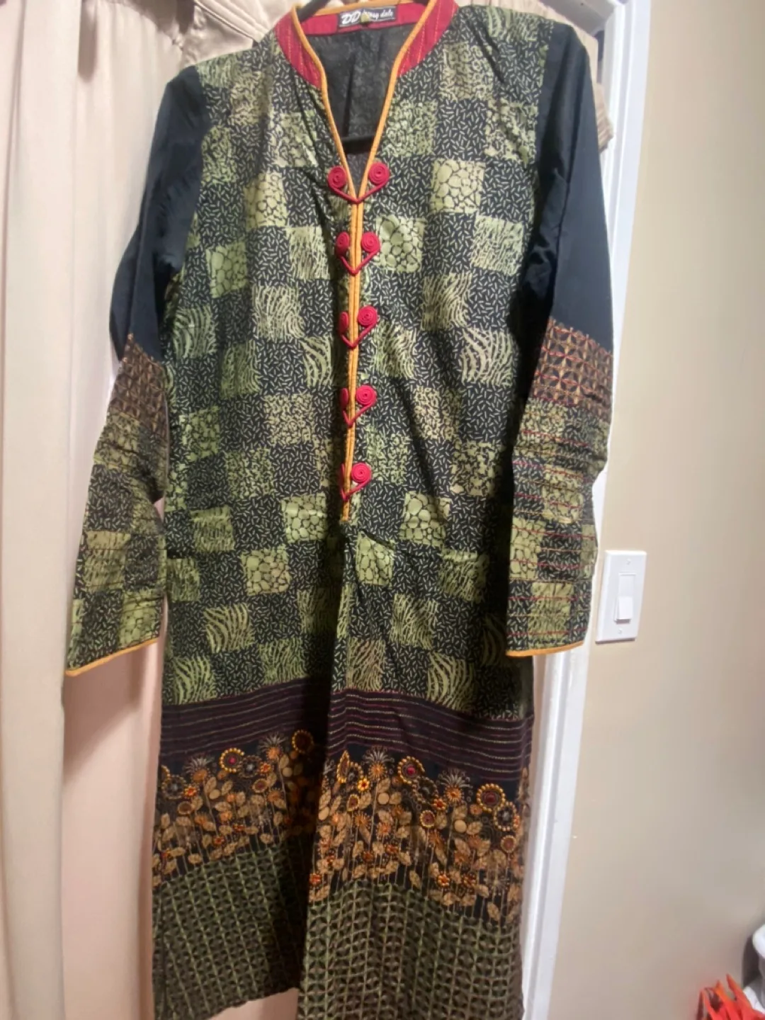 Patterned Green Kurti Salwar Kameez thumbnail