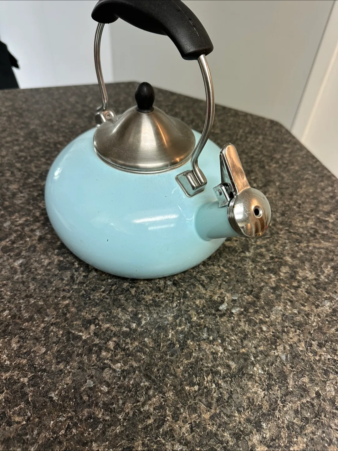 Chantal Enameled Steel Teakettle, Light Blue image indicator(2)