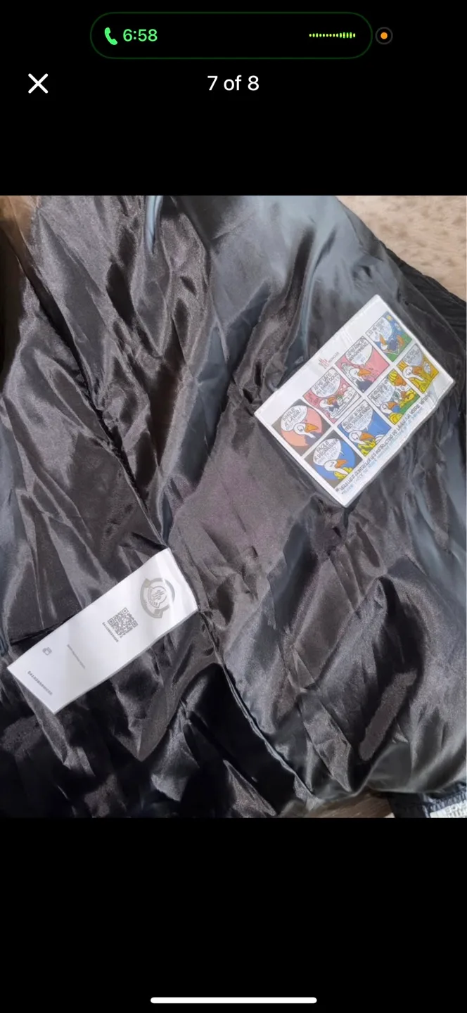 Moncler Black Padded Down Coat with Fur Hood image indicator(7)