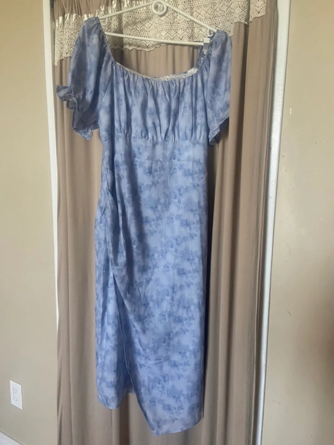 Blue Floral Summer Dress thumbnail