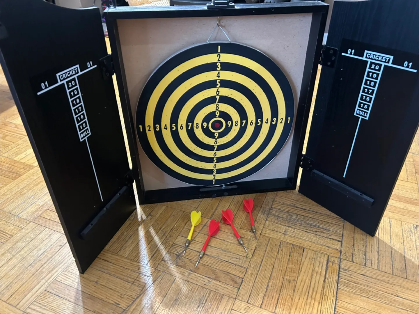 Churchill Pub Sports Dartboard Cabinet Set thumbnail