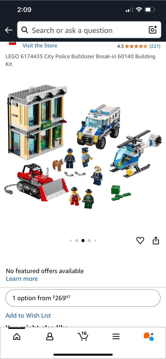 LEGO City Police Bulldozer Break-in 60140 Kit - photo 3