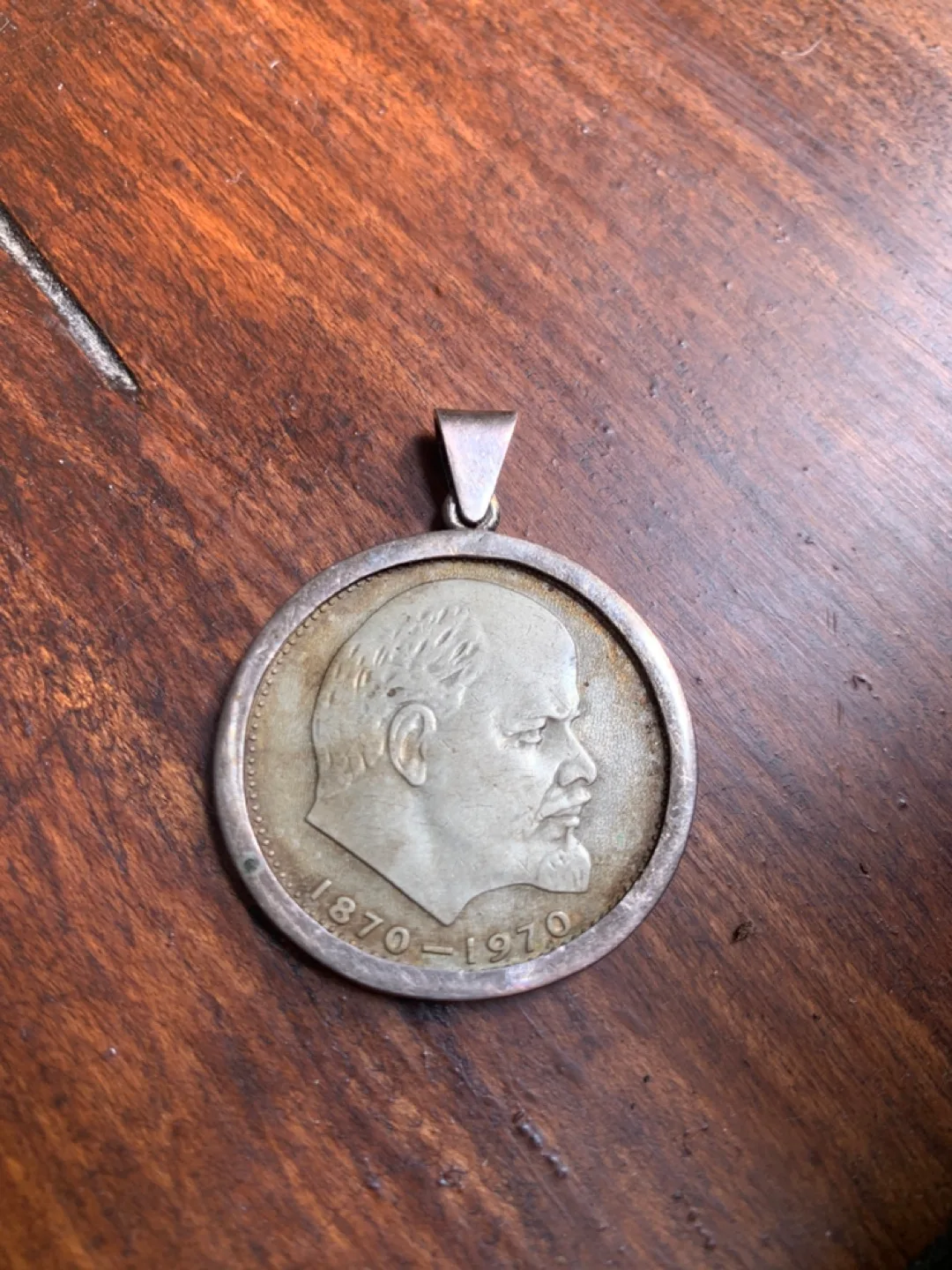 Lenin 1870-1970 Pendant. Pendant holder is SOLID SILVER image indicator(2)