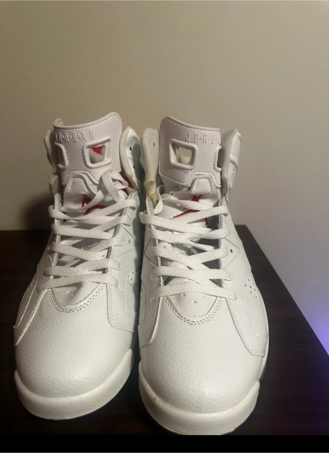 Jordan 6 Retro White/Red Sneakers - photo 2