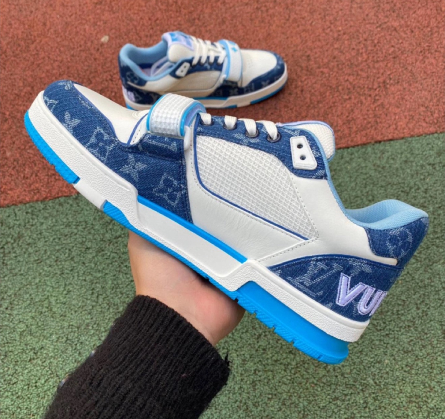 Louis Vuitton Denim Trainer Sneaker - photo 2