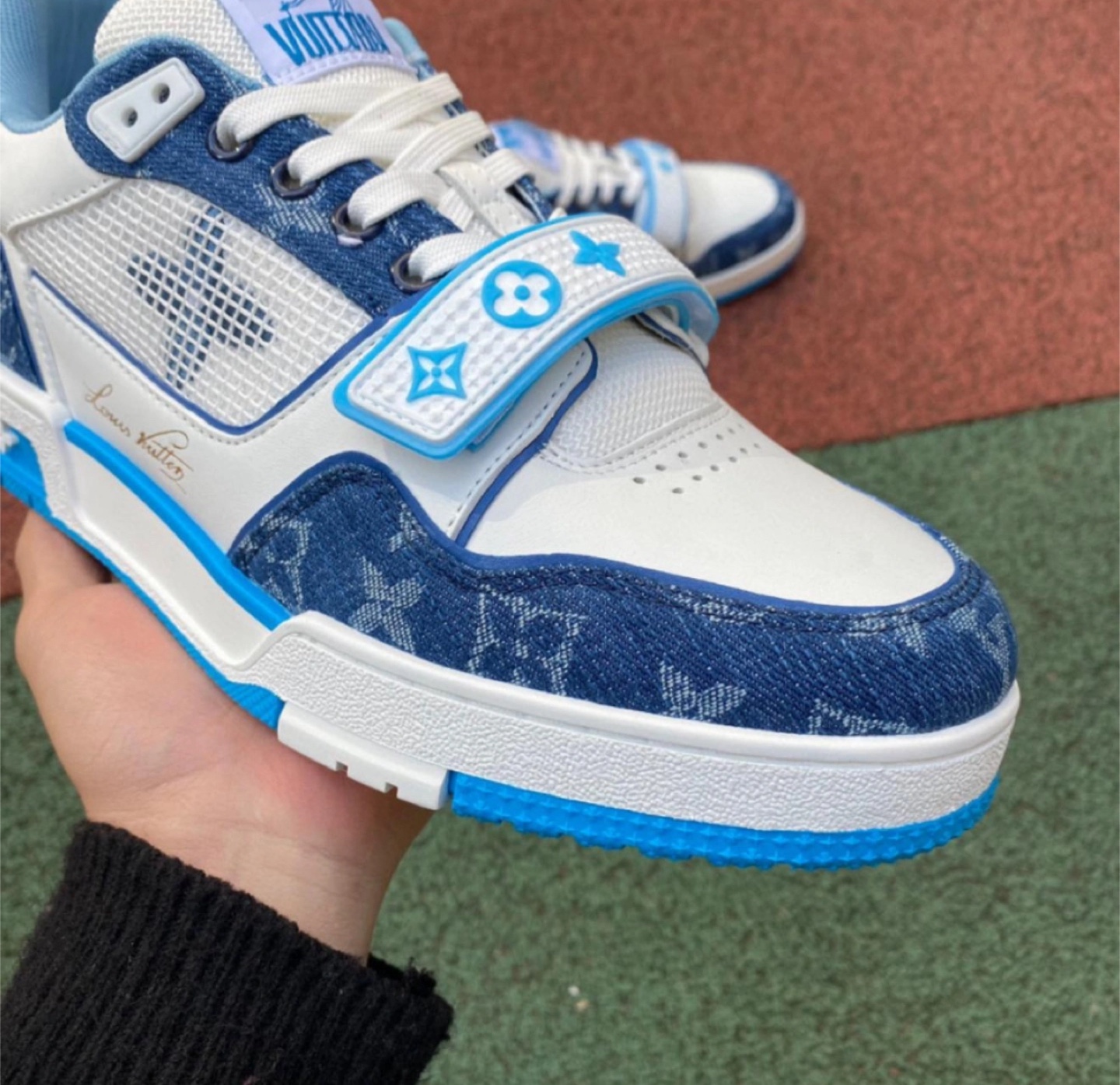 Louis Vuitton Denim Trainer Sneaker - photo 3