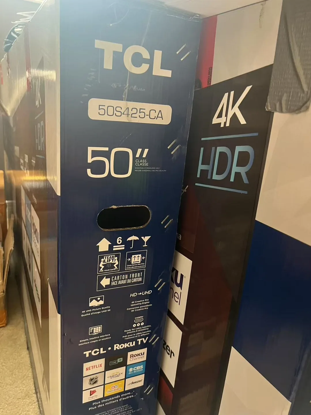 TCL 50" 4K UHD HDR Roku Smart TV - 50S425-CA thumbnail