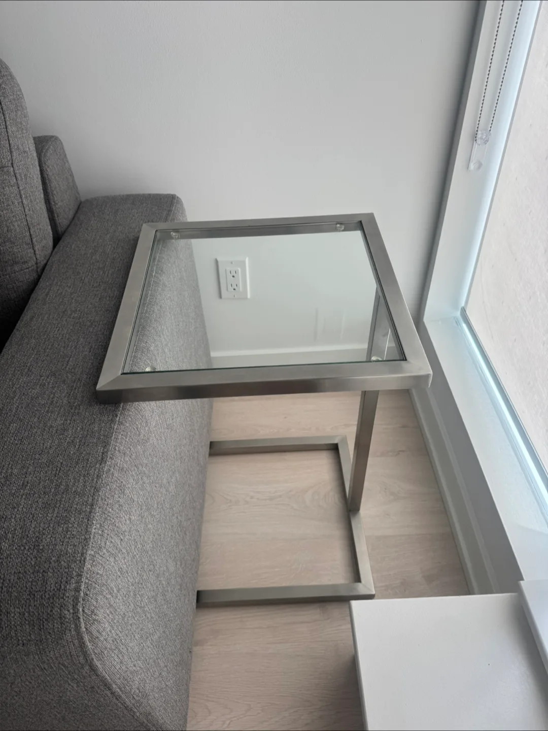 Glass & Metal Side Table thumbnail