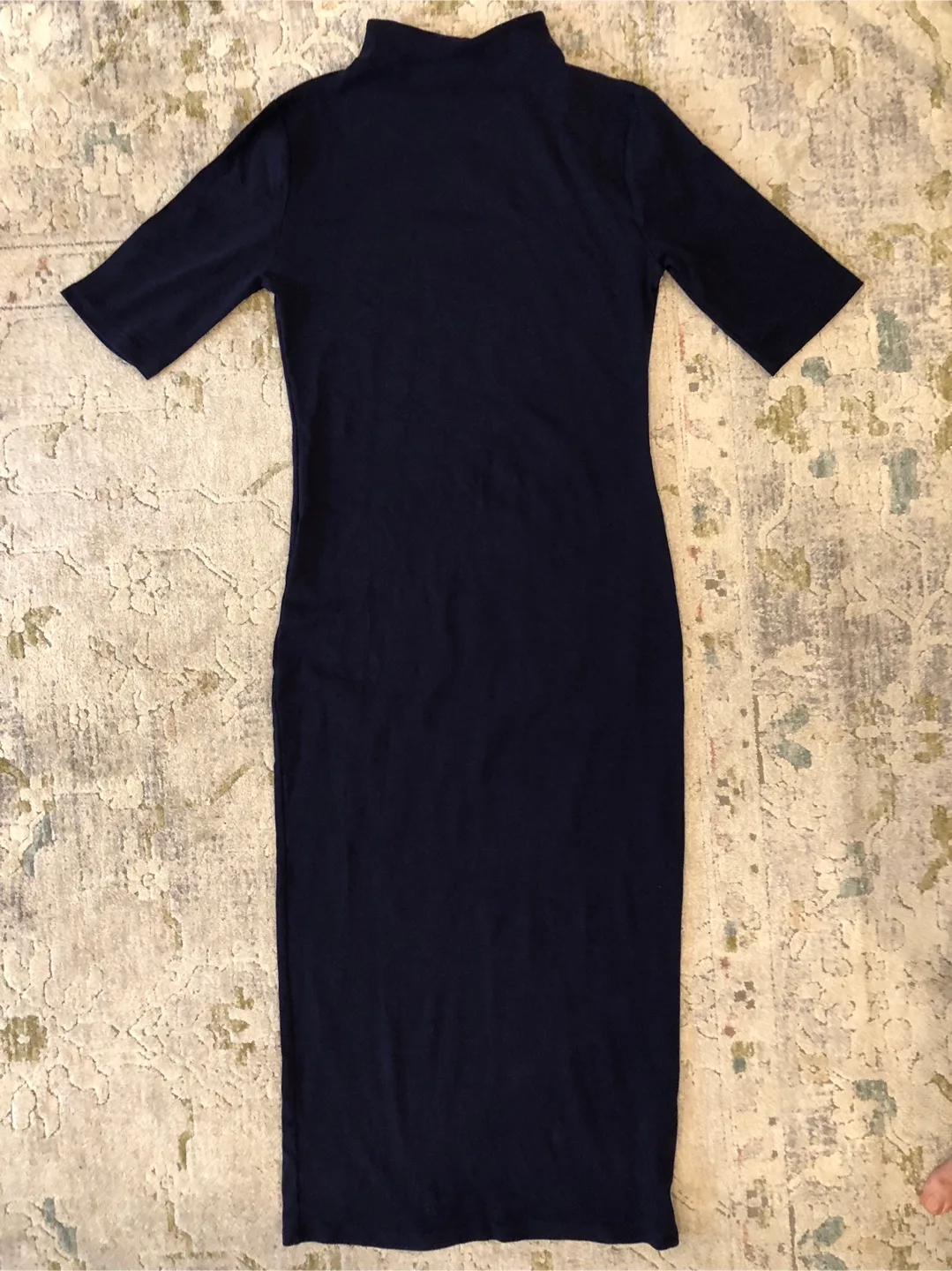 Zara Navy Blue Midi Dress - Size XL thumbnail