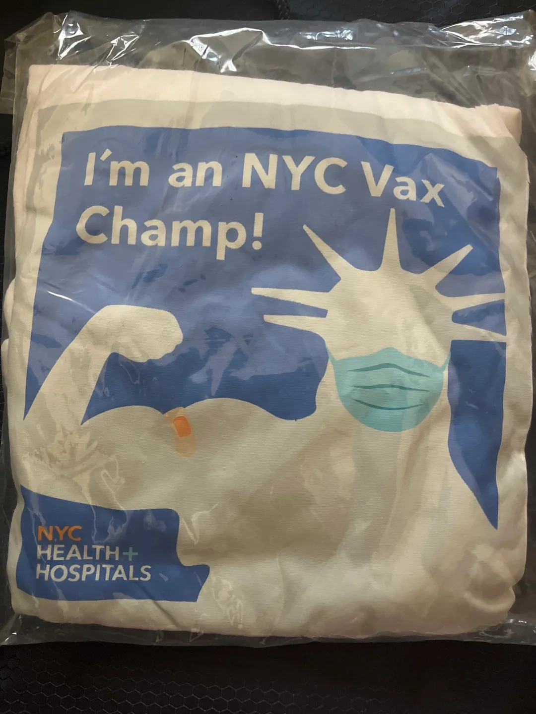 #Freecycle NYC Health + Hospitals Vax Champ T-shirt thumbnail