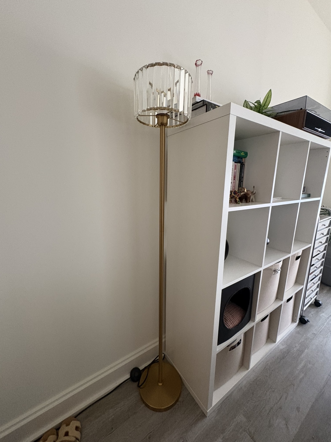 Gold Floor Lamp with Crystal Shade - photo 2