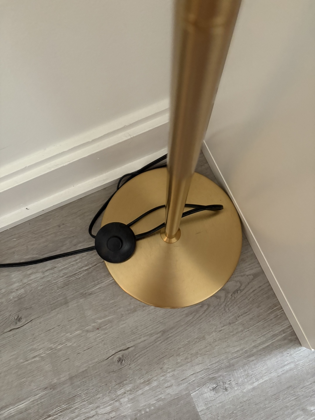 Gold Floor Lamp with Crystal Shade - photo 4