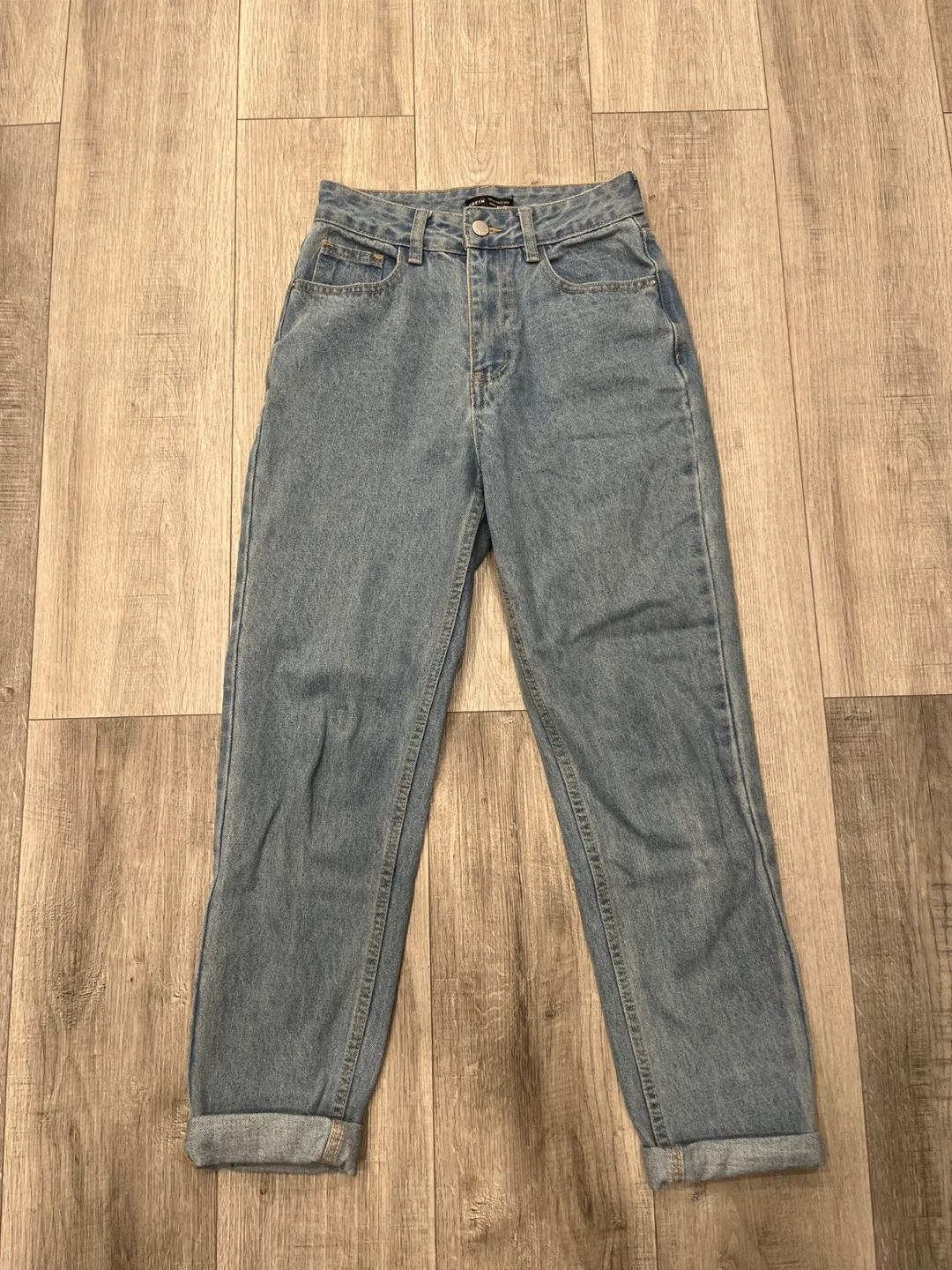 Minimalist Light Wash Denim Jeans thumbnail