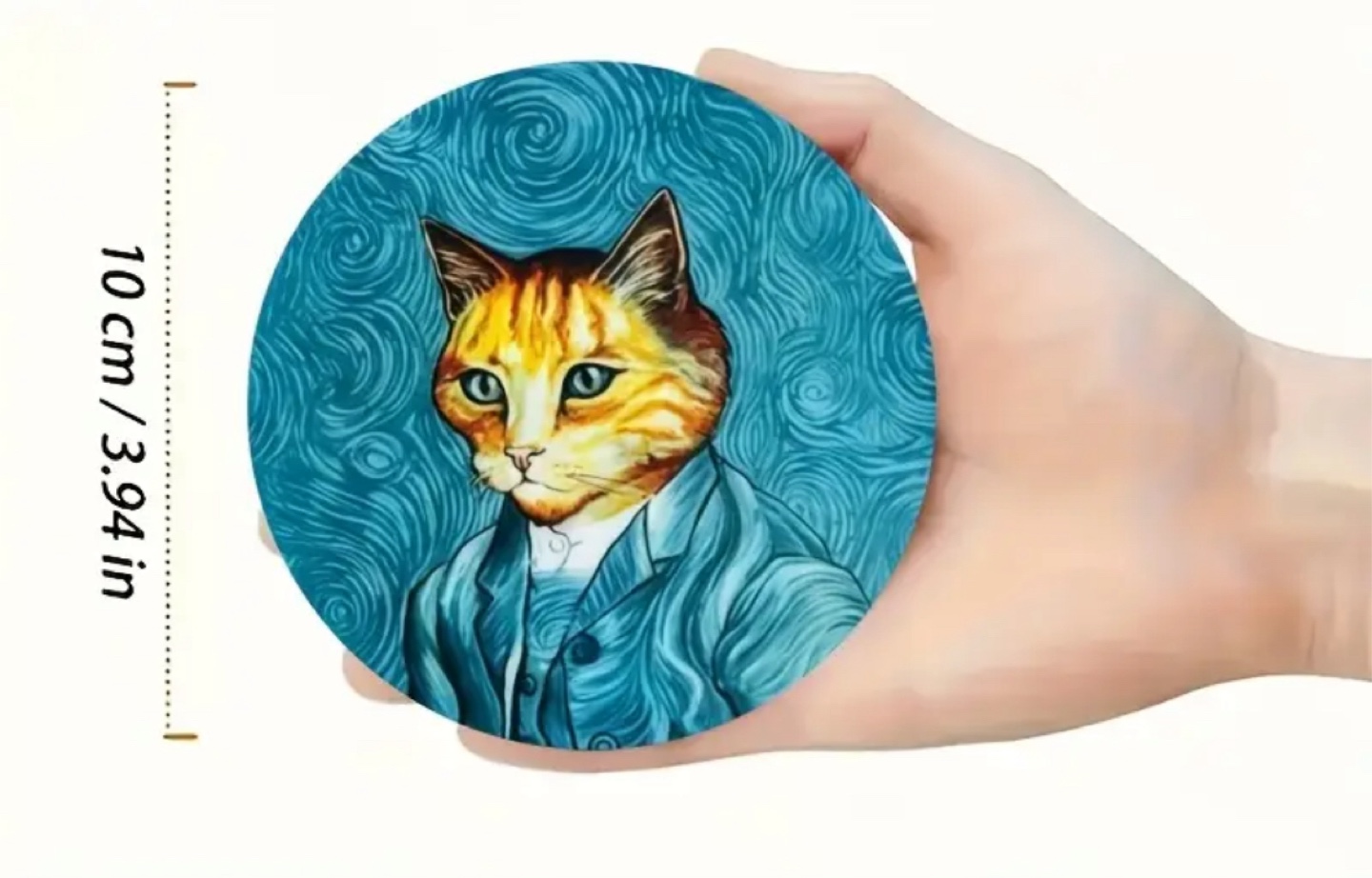 Brand New Set of 6 Wooden Dog/Cat Coasters - photo 4