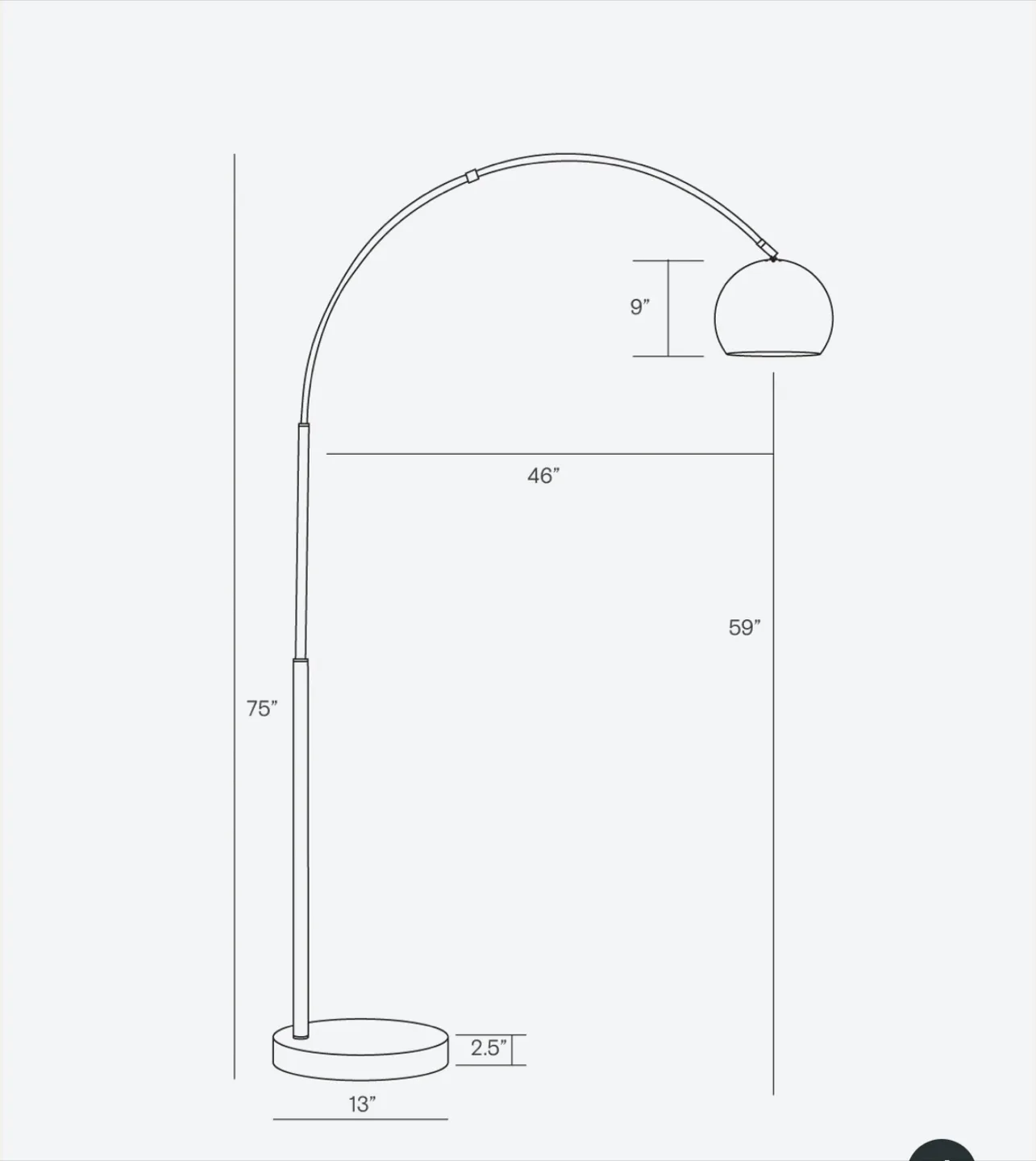 Gold Arc Floor Lamp - Marble Base image indicator(4)