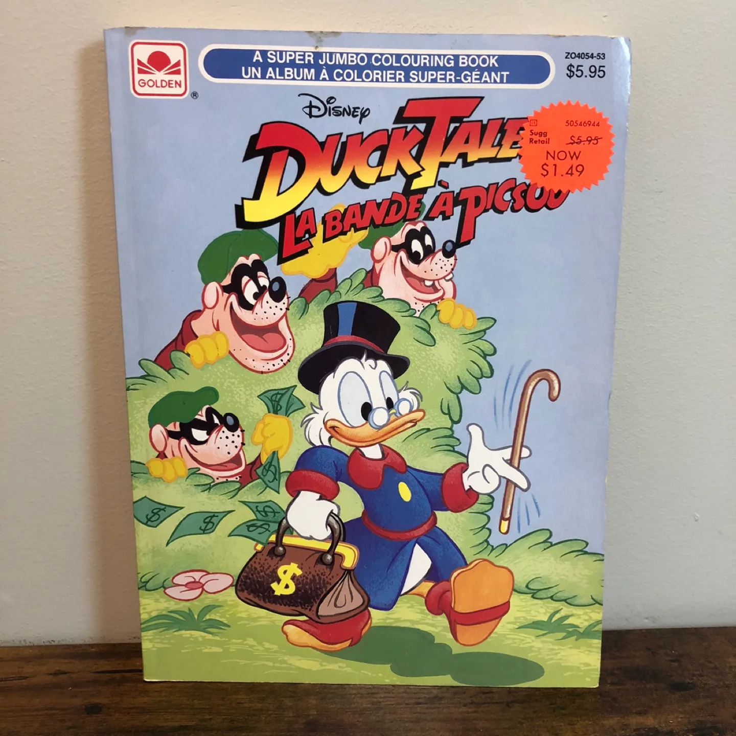 Vintage Disney's DuckTales Super Jumbo Colouring Book thumbnail