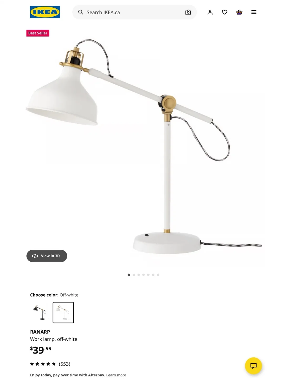 IKEA RANARP Lamp, Off-White image indicator(5)