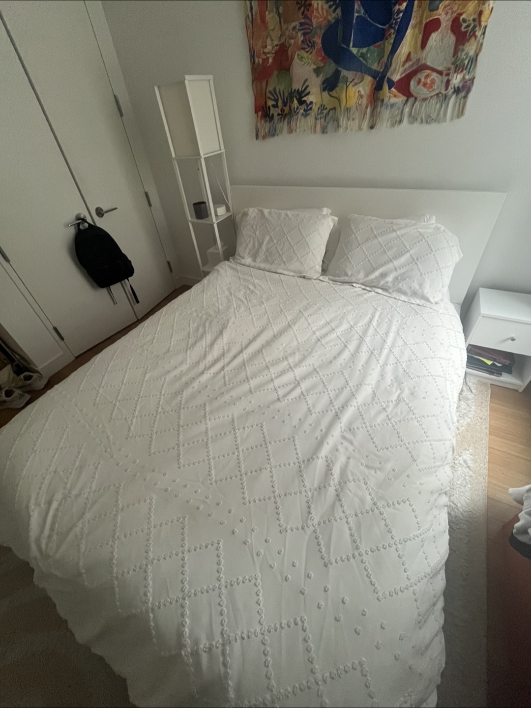 IKEA White Malm Queen Bedframe - photo 2