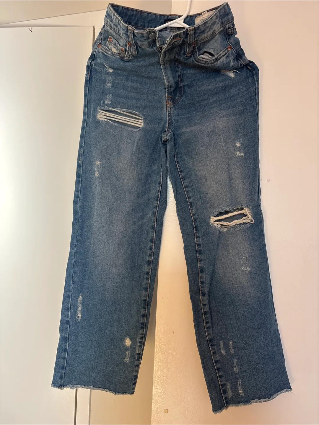 Denim Distressed Jeans - Size 00 thumbnail