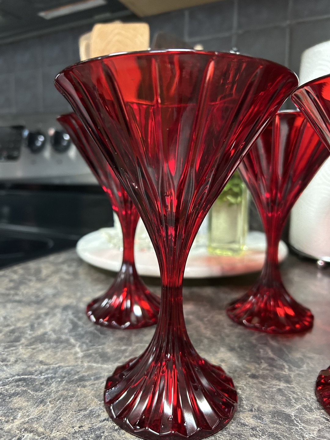 Mikasa PARK LANE RED Martini Glasses SET OF SIX Ruby Glass - photo 5