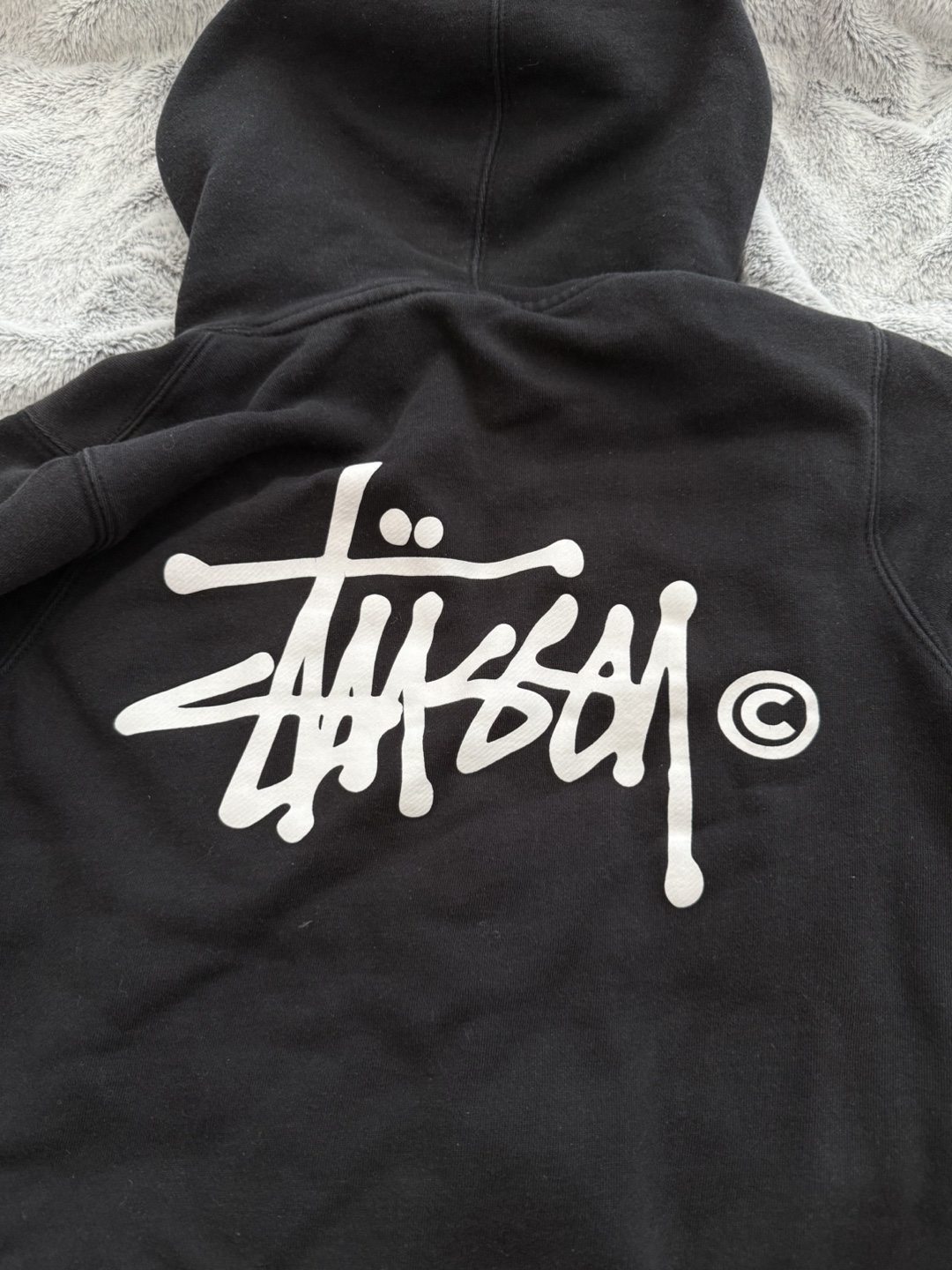 black stussy hoodie